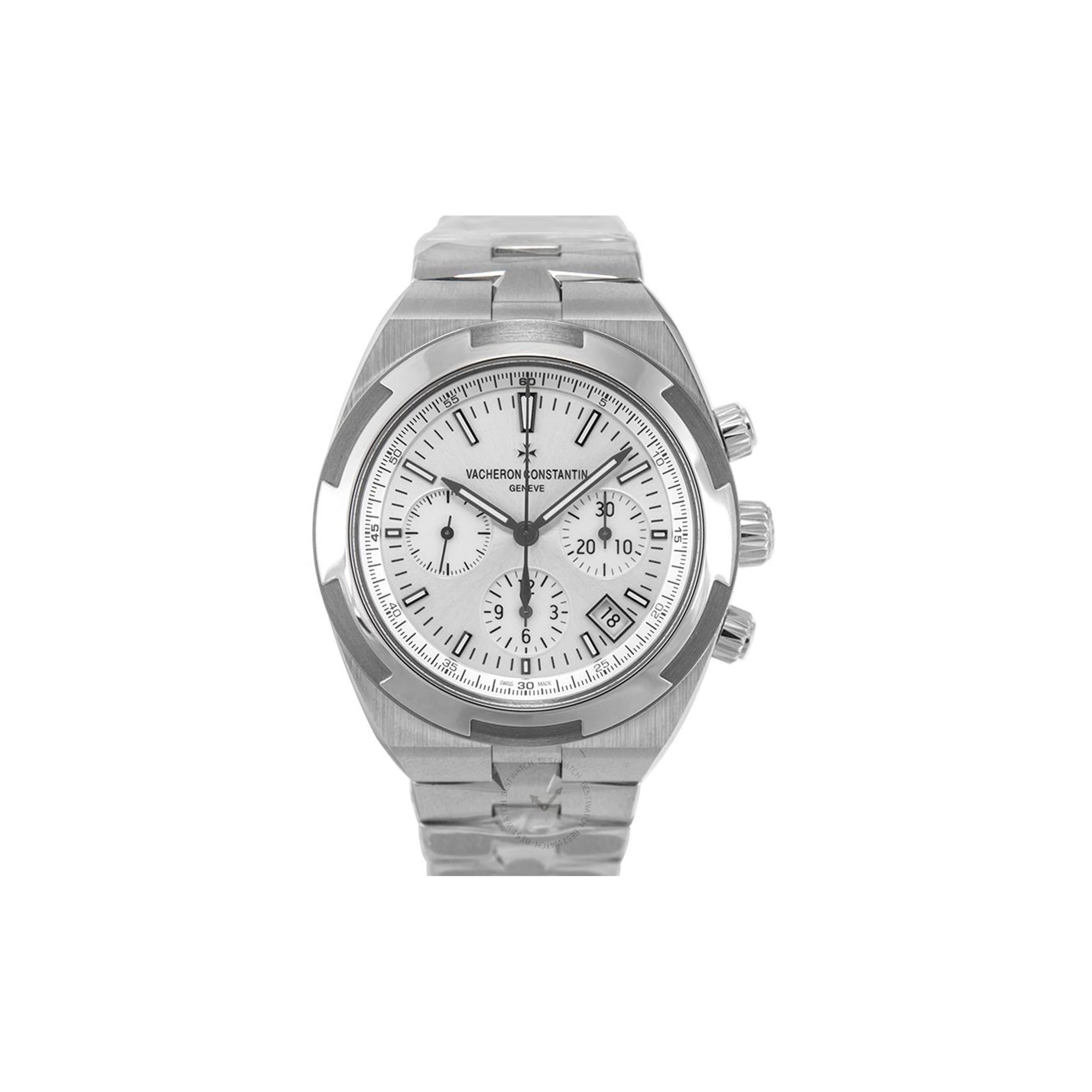 vacheron Co*sta*t*n overseas silver dial stainless steel automatic watch 5500v/110a-b075